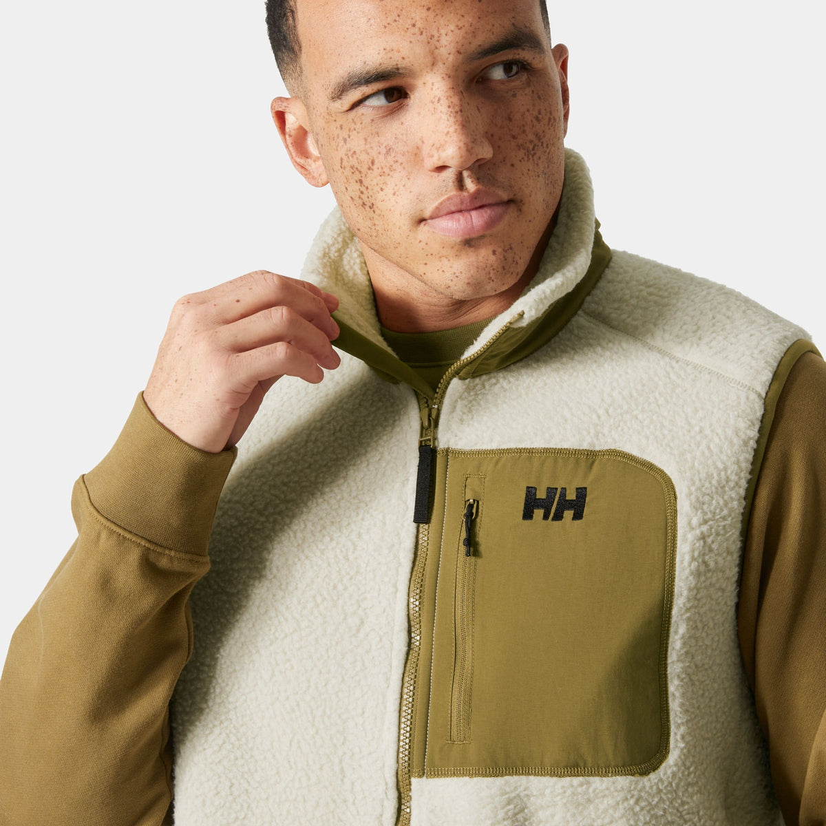 PANORAMA PILE BLOCK VEST, PELICAN, XXL