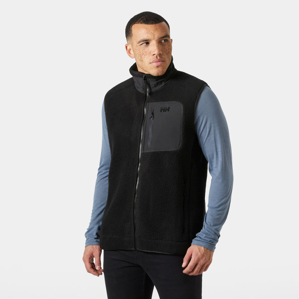 PANORAMA PILE BLOCK VEST, BLACK, XXL