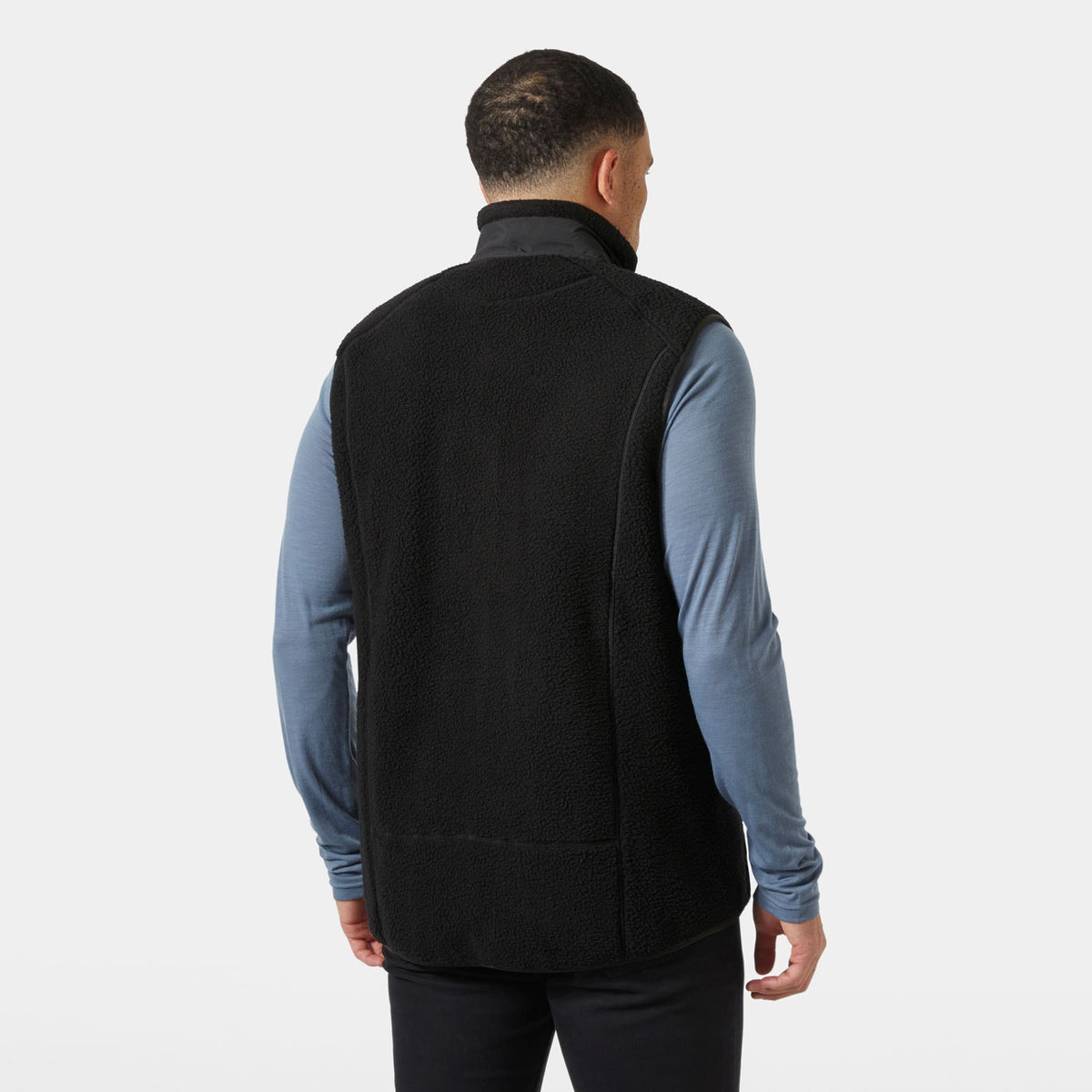 PANORAMA PILE BLOCK VEST, BLACK, XXL
