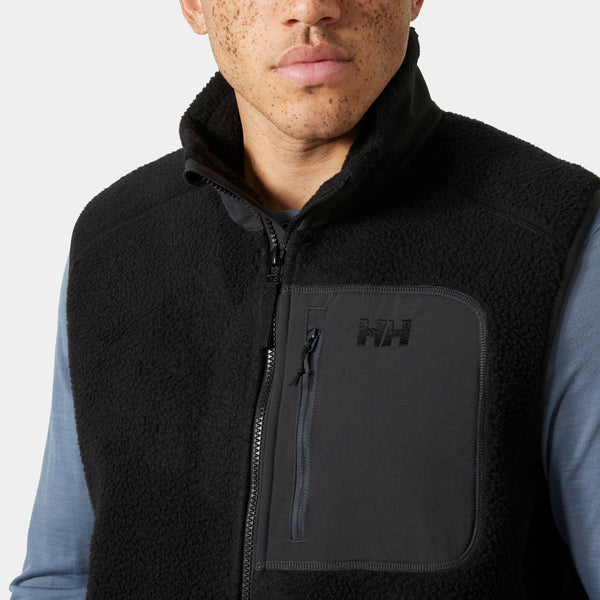 PANORAMA PILE BLOCK VEST, BLACK, XXL