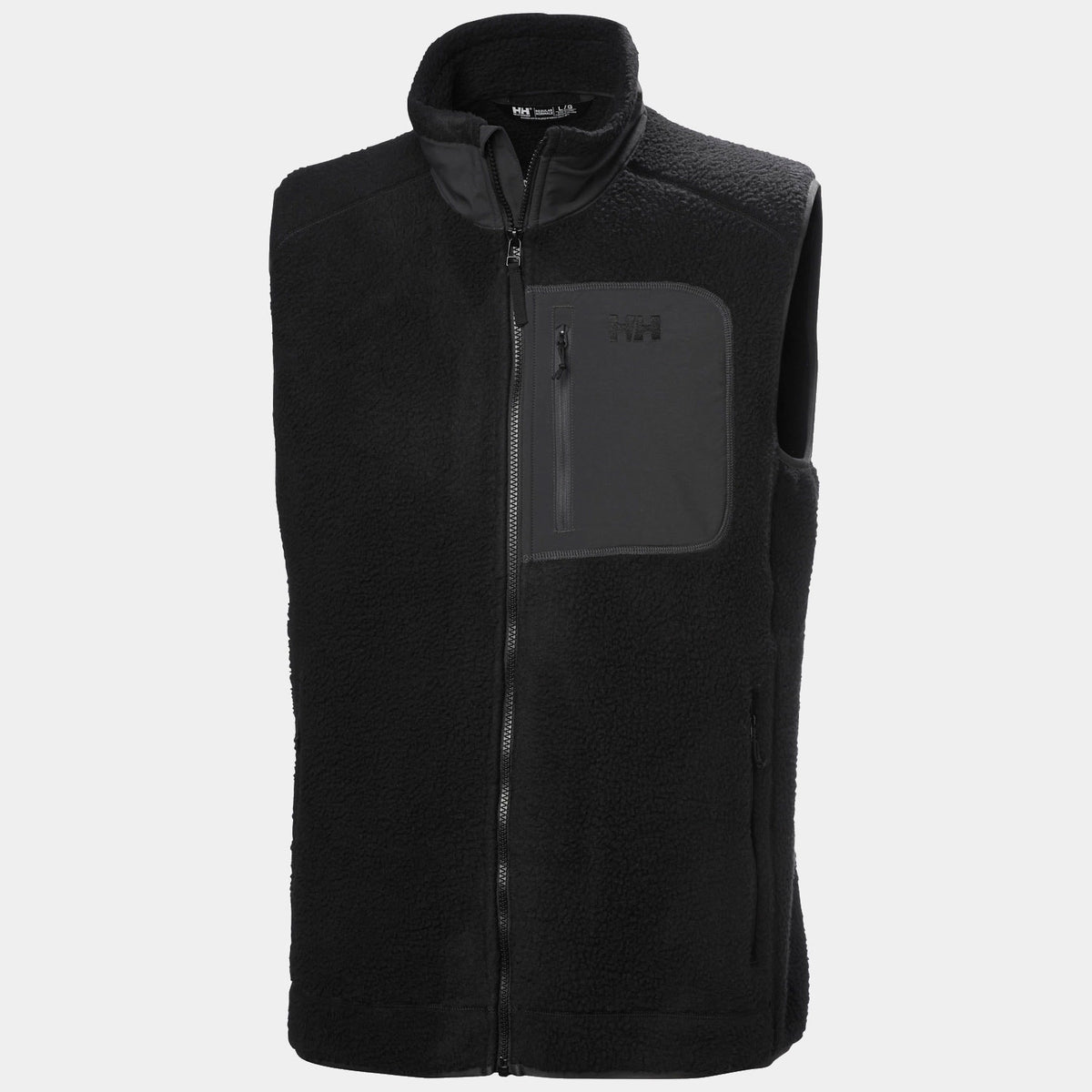 PANORAMA PILE BLOCK VEST, BLACK, XXL