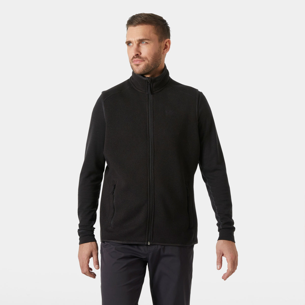 VARDE FLEECE VEST 20, BLACK, XXL