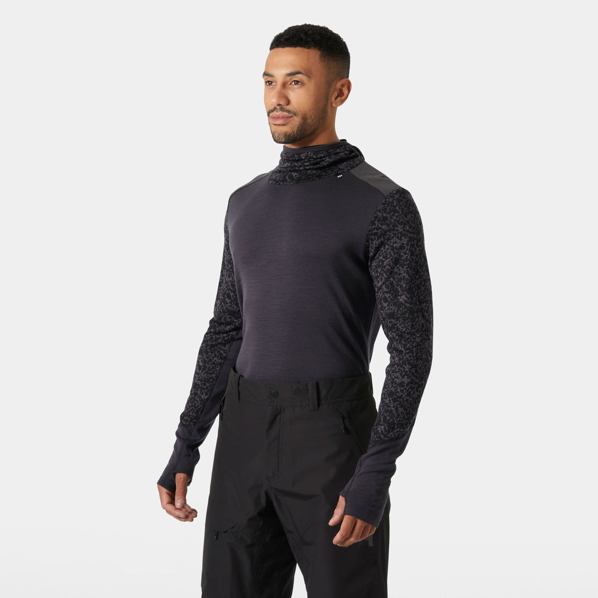 LIFA MERINO MIDW BLC HOODIE, BLACK GRAPE, XXL