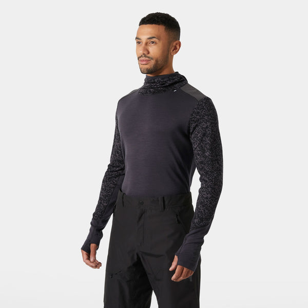 LIFA MERINO MIDW BLC HOODIE, BLACK GRAPE, XXL