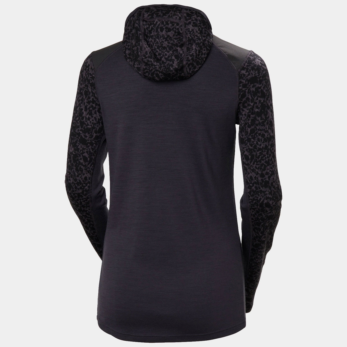 W LIFA MERINO MIDW BLC HOODIE, BLACK GRAPE, M