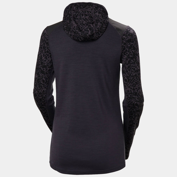 W LIFA MERINO MIDW BLC HOODIE, BLACK GRAPE, M