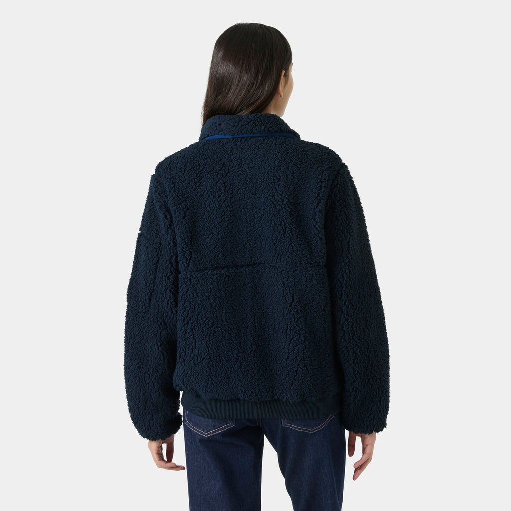 W MOONLIT PILE JACKET, NAVY, L