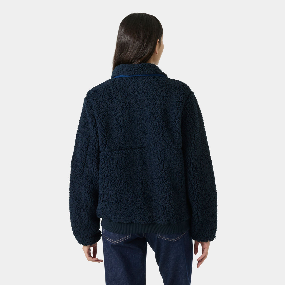 W MOONLIT PILE JACKET, NAVY, L