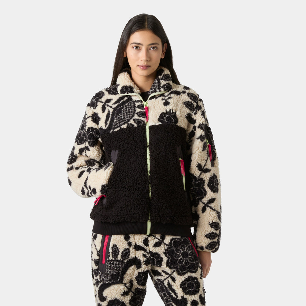 W MOONLIT PILE JACKET, BLACK FOLK, L