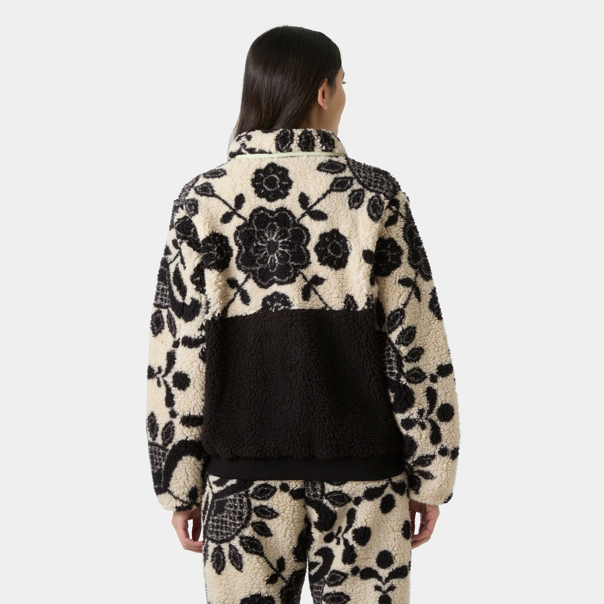 W MOONLIT PILE JACKET, BLACK FOLK, L
