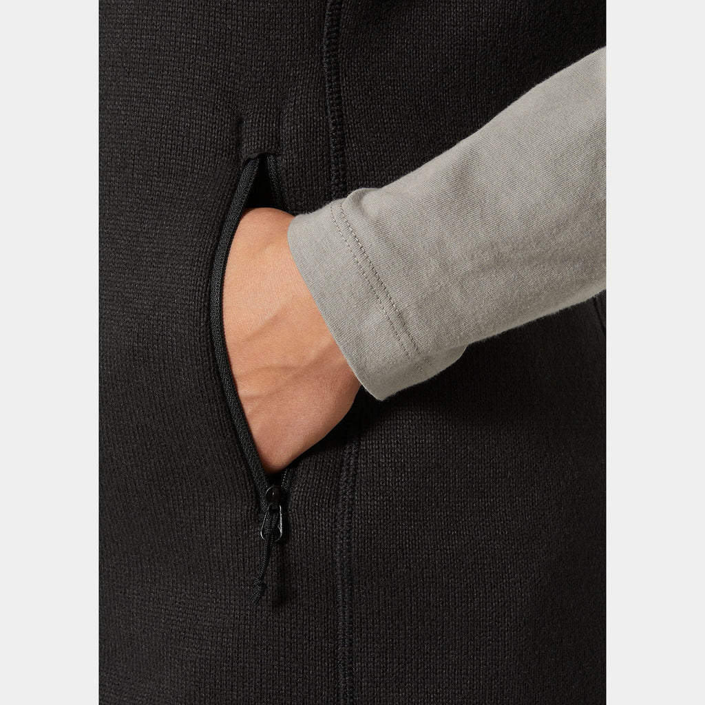 W VARDE FLEECE VEST, BLACK, L