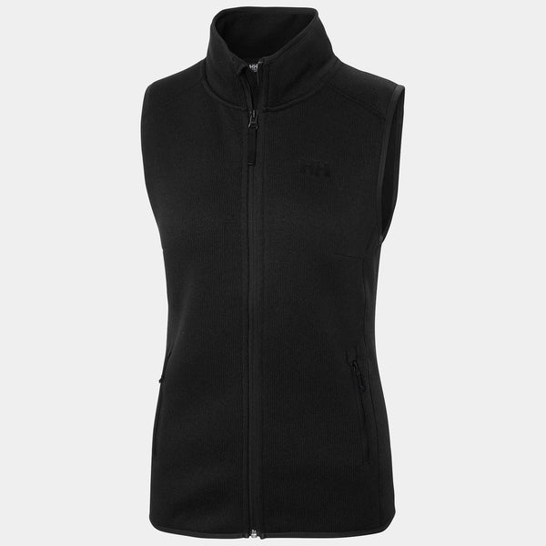 W VARDE FLEECE VEST, BLACK, L