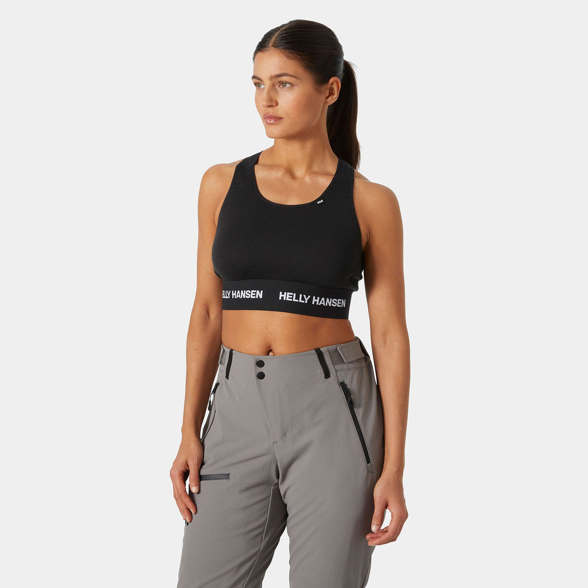W LIFA MERINO MIDW BRA, BLACK, L Main image