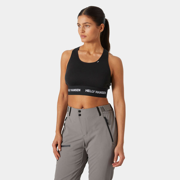 W LIFA MERINO MIDW BRA, BLACK, L
