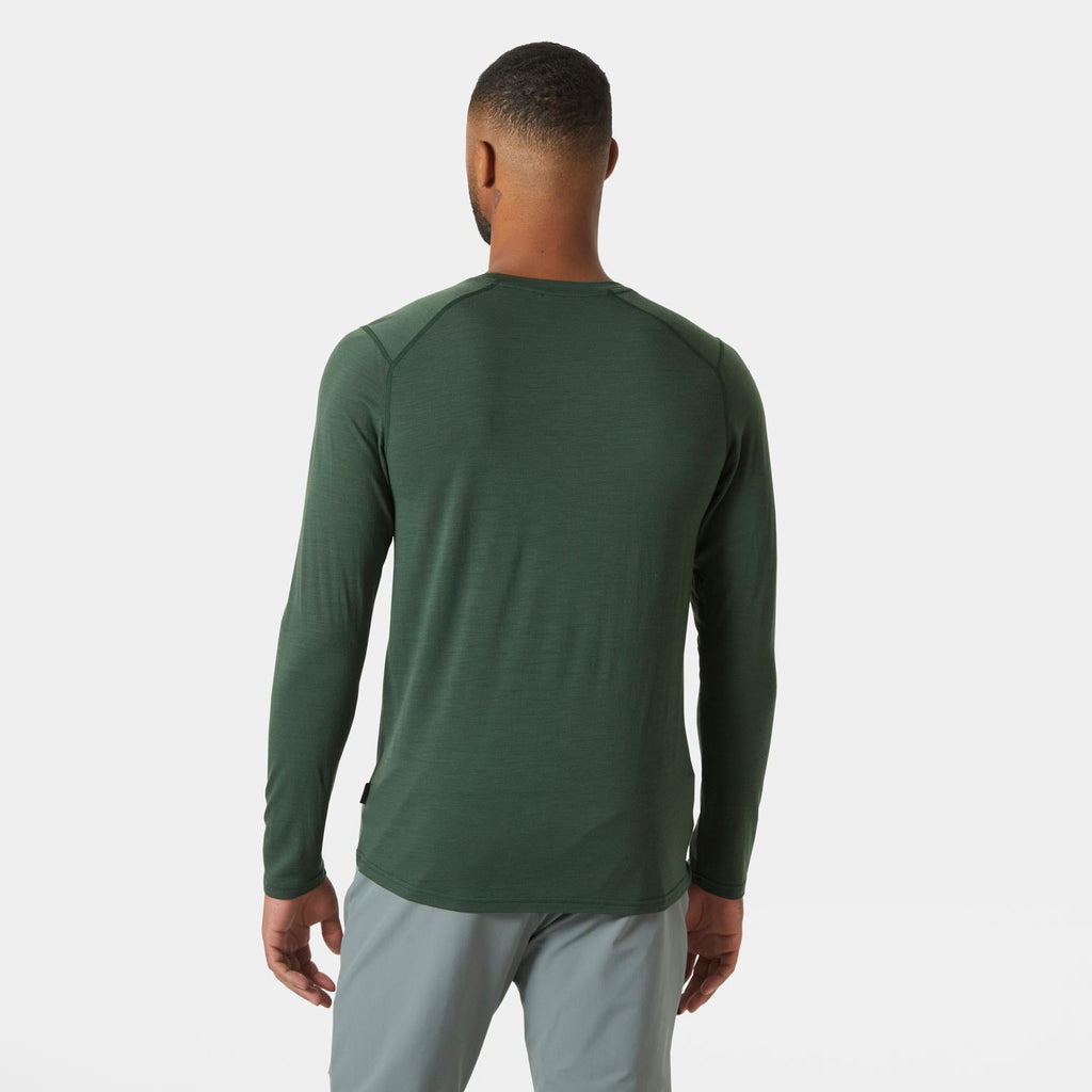 HH DURAWOOL CREW LS, JUNGLE GREE, XXL