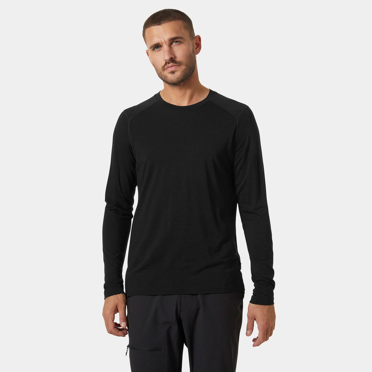 HH DURAWOOL CREW LS, BLACK, XXL Main image