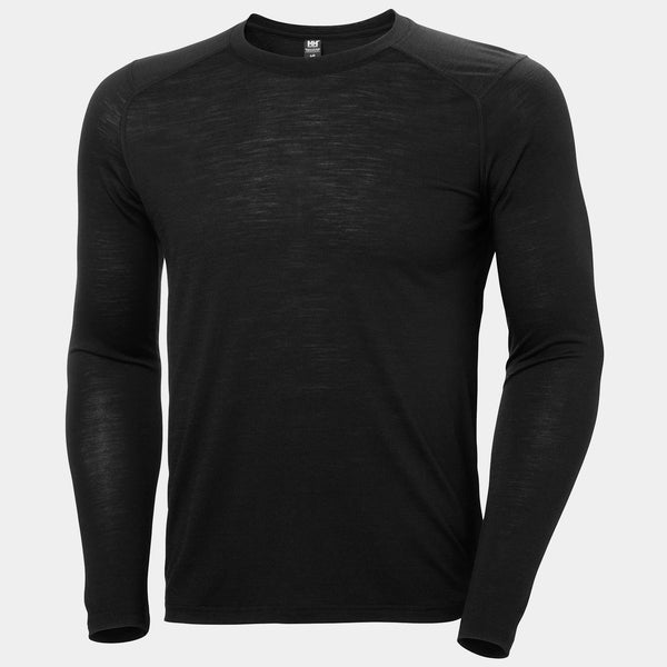 HH DURAWOOL CREW LS, BLACK, XXL