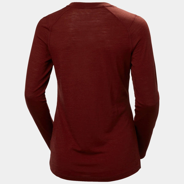 W HH DURAWOOL CREW LS, MARS RED, L