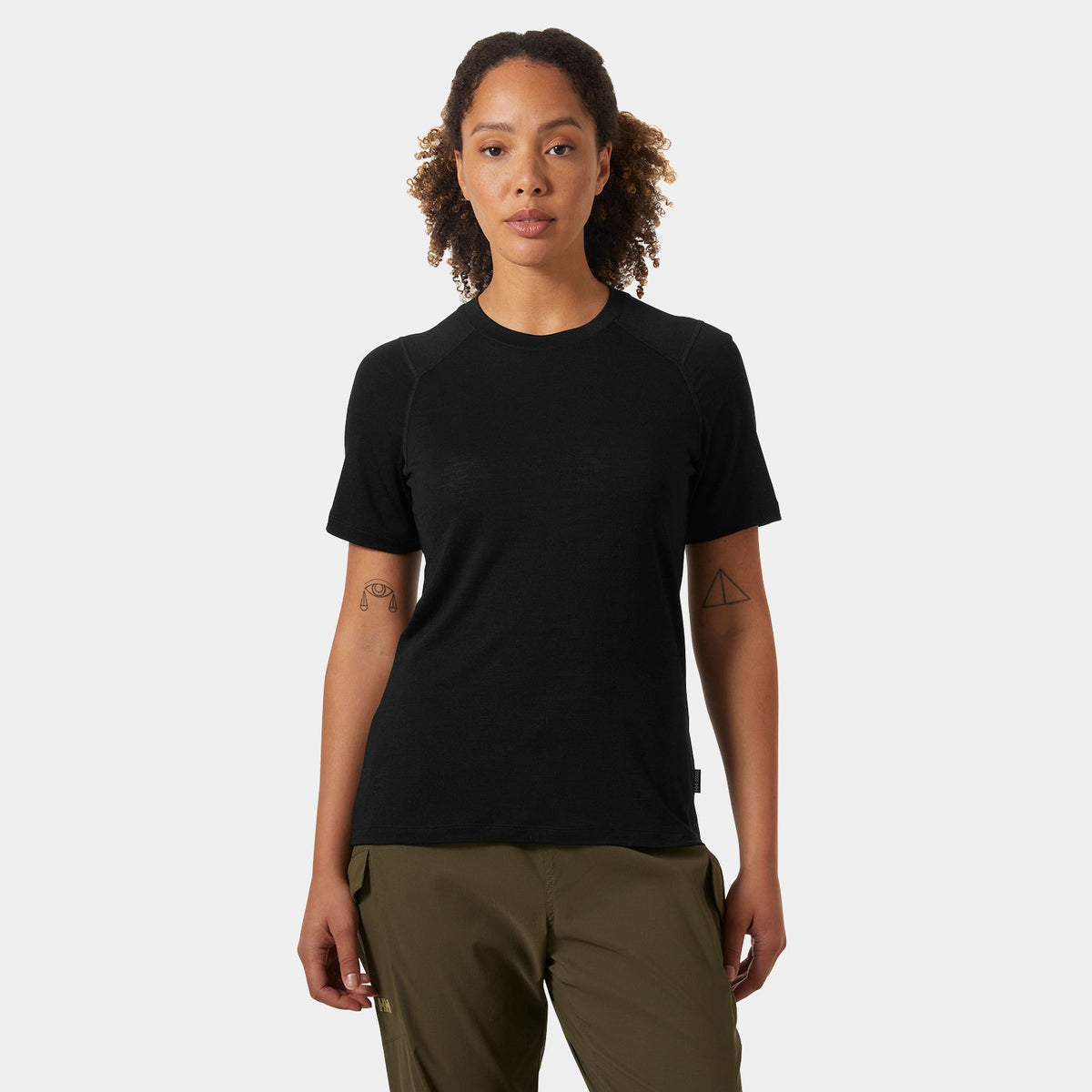 W HH DURAWOOL TSHIRT, BLACK, L