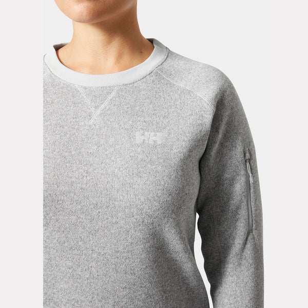 W VARDE CREWNECK, GREY FOG, L