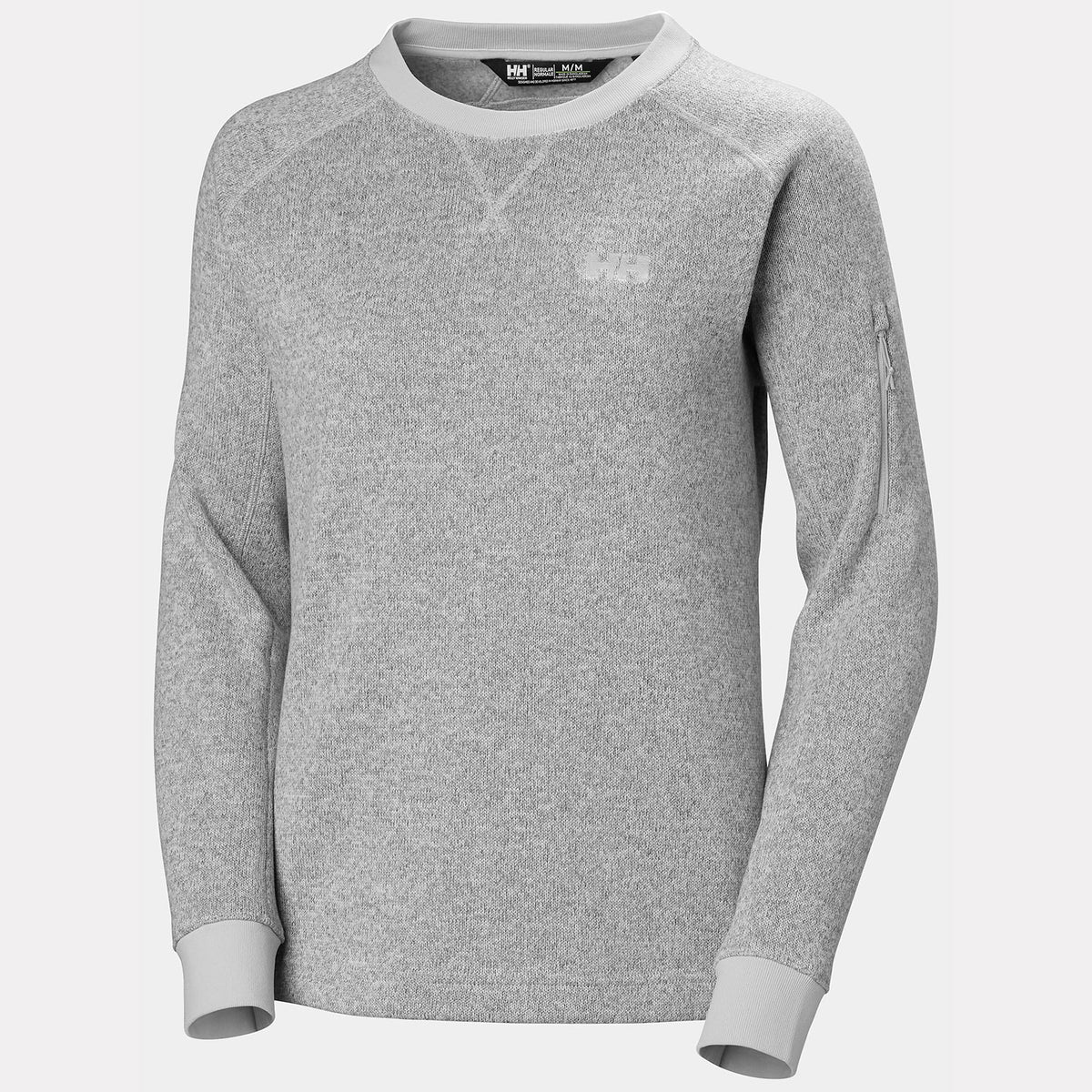 W VARDE CREWNECK, GREY FOG, L