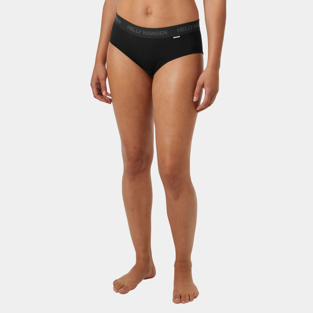 W HH DURAWOOL BRIEF, BLACK, L