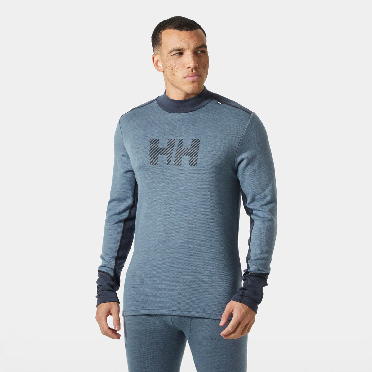 LIFA MERINO MIDW LOGO, WASHED NAVY, XXL Main image