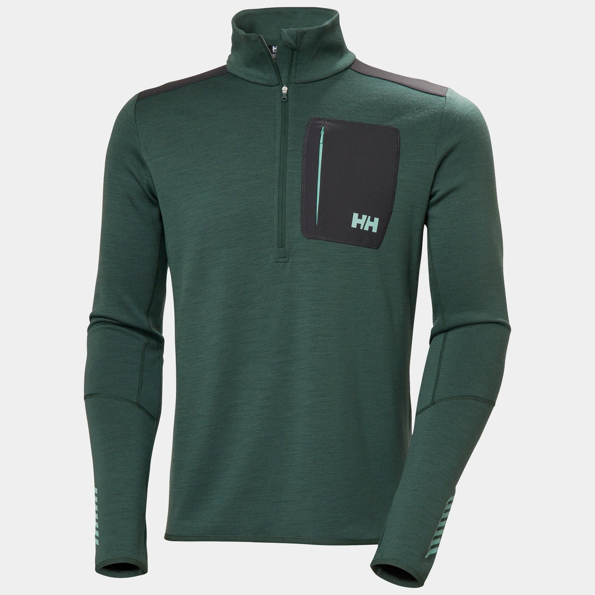 LIFA MERINO MIDLAYER 1/2 ZIP, JUNGLE GREE, XXL