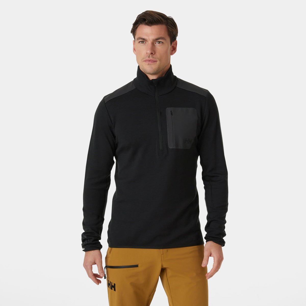 LIFA MERINO MIDLAYER 1/2 ZIP, BLACK, XXL Main image
