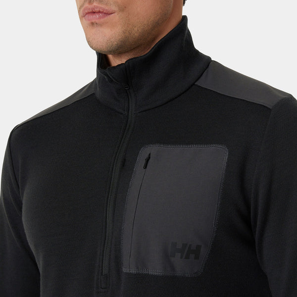 LIFA MERINO MIDLAYER 1/2 ZIP, BLACK, XXL