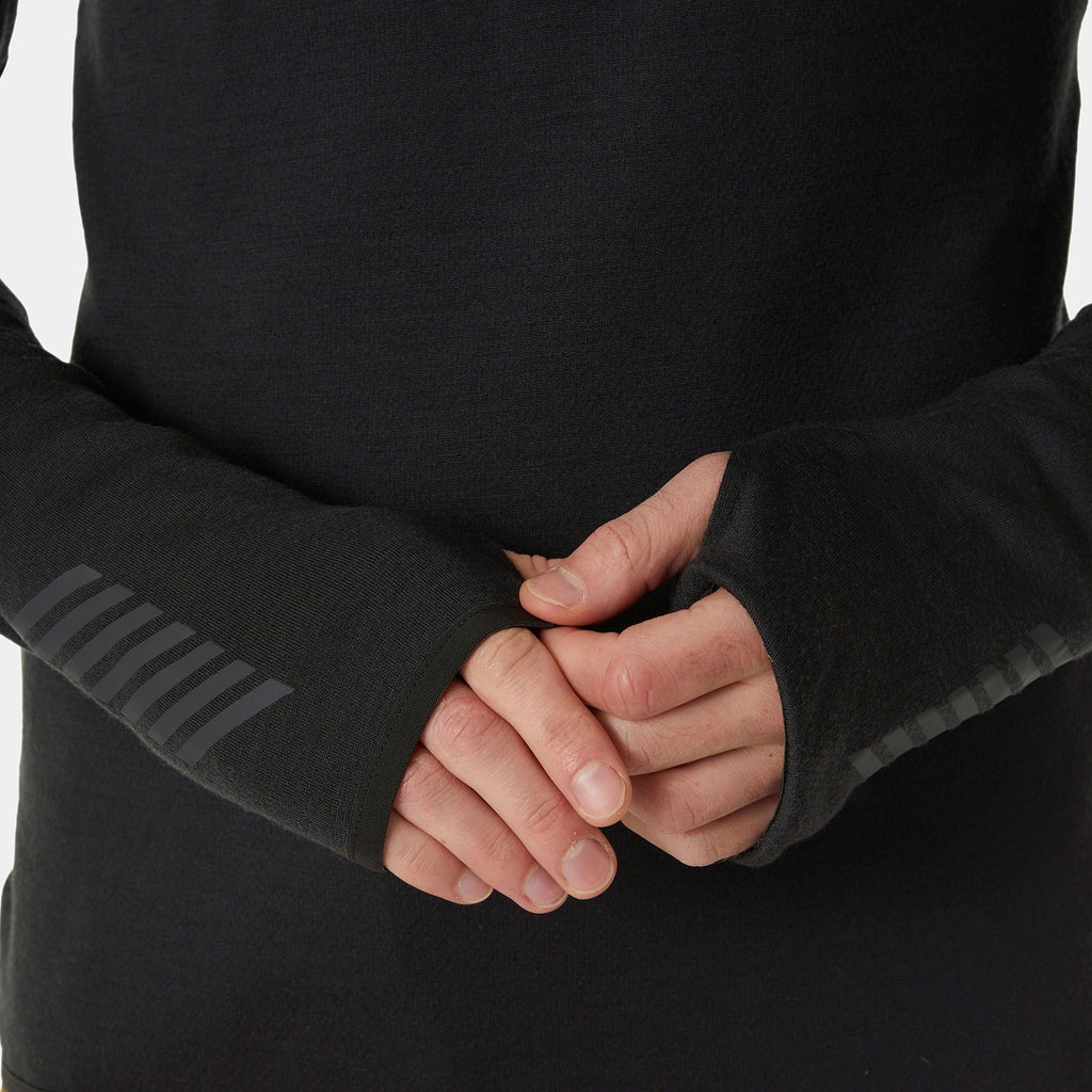 LIFA MERINO MIDLAYER 1/2 ZIP, BLACK, XXL