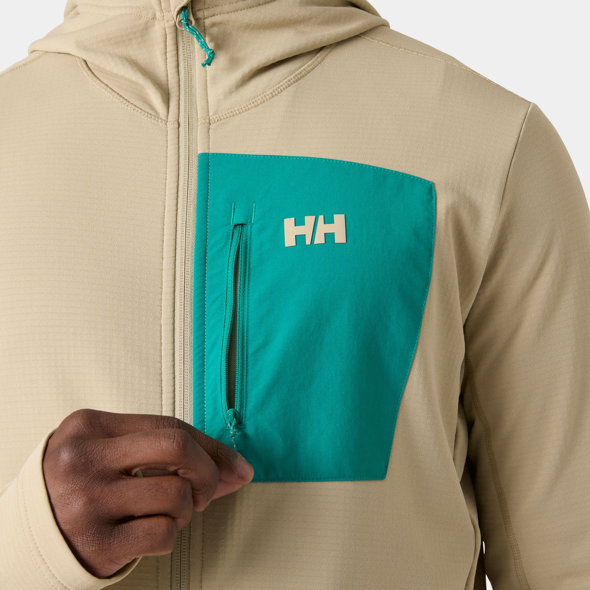 VERSALITE HOODED FLEECE JACKET, KHAKI / SAN, M