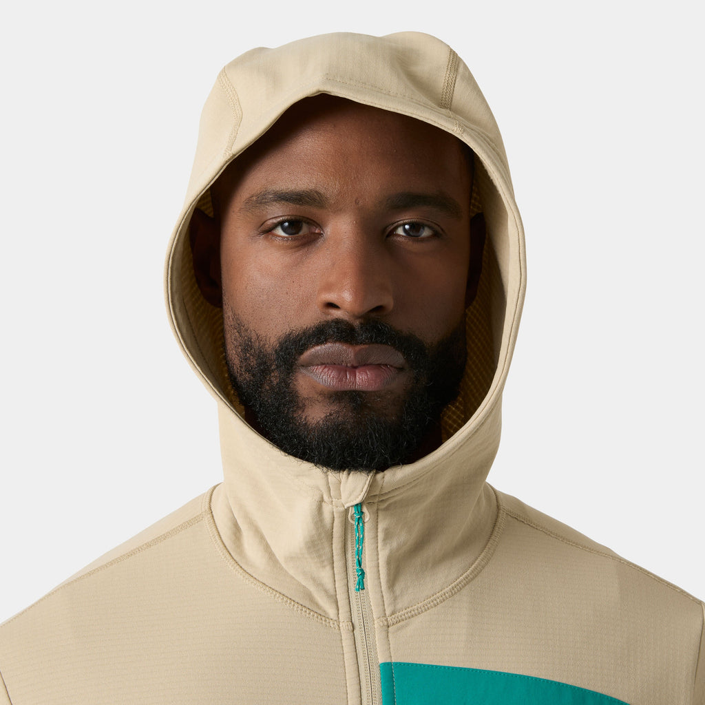 VERSALITE HOODED FLEECE JACKET, KHAKI / SAN, M