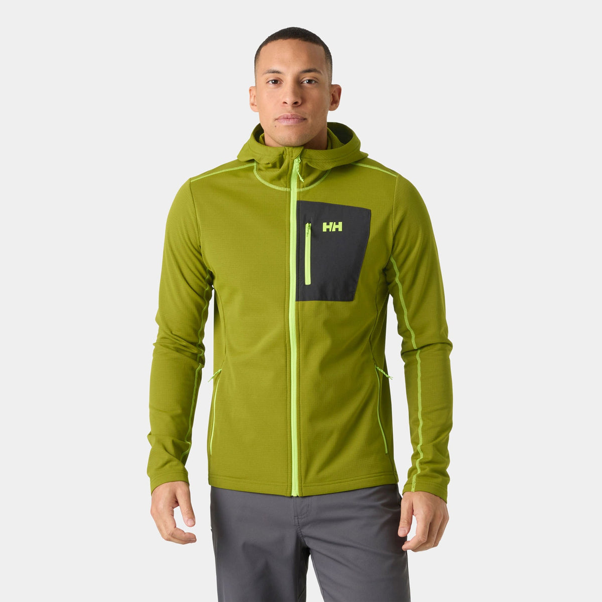 VERSALITE HOODED FLEECE JACKET, OLIVE GREEN, L
