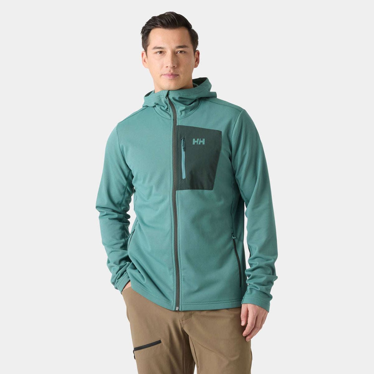 VERSALITE HOODED FLEECE JACKET, OPAL GREEN, L