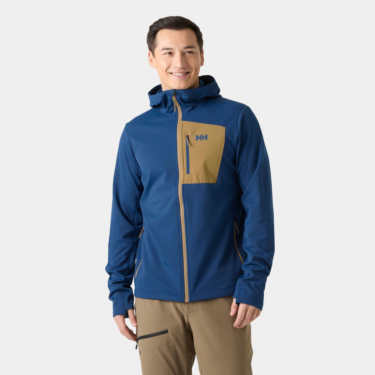 VERSALITE HOODED FLEECE JACKET, DARK BLUE, L
