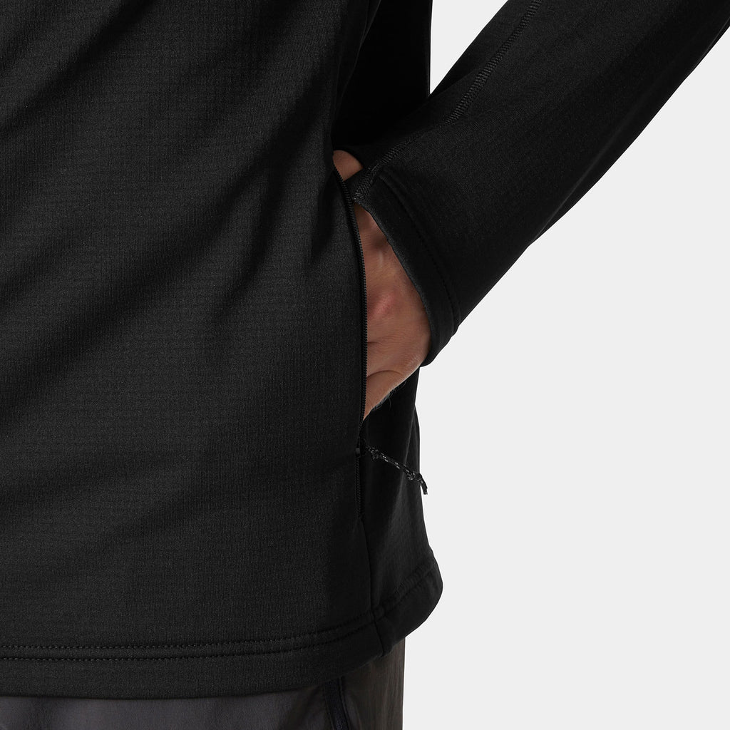 VERSALITE HOODED FLEECE JACKET, BLACK, XXL