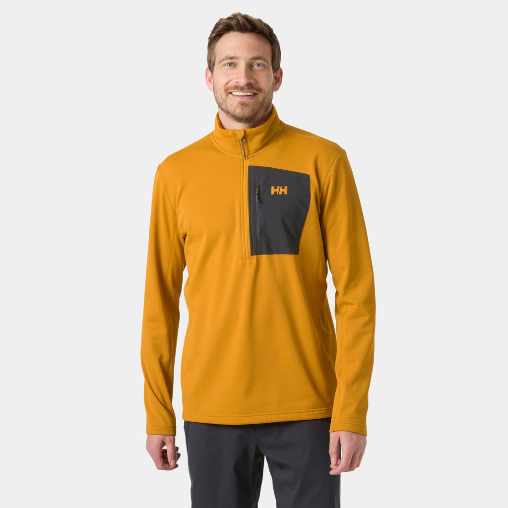 VERSALITE 1/2 ZIP FLEECE, MUSTARD, XXL