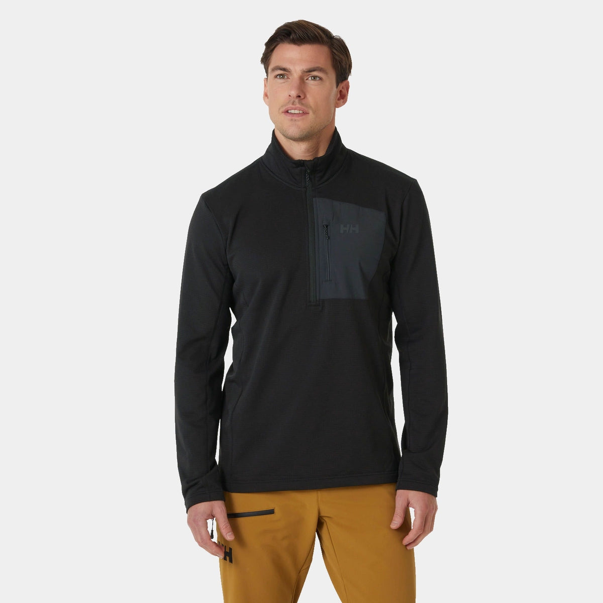VERSALITE 1/2 ZIP FLEECE, BLACK, XXL