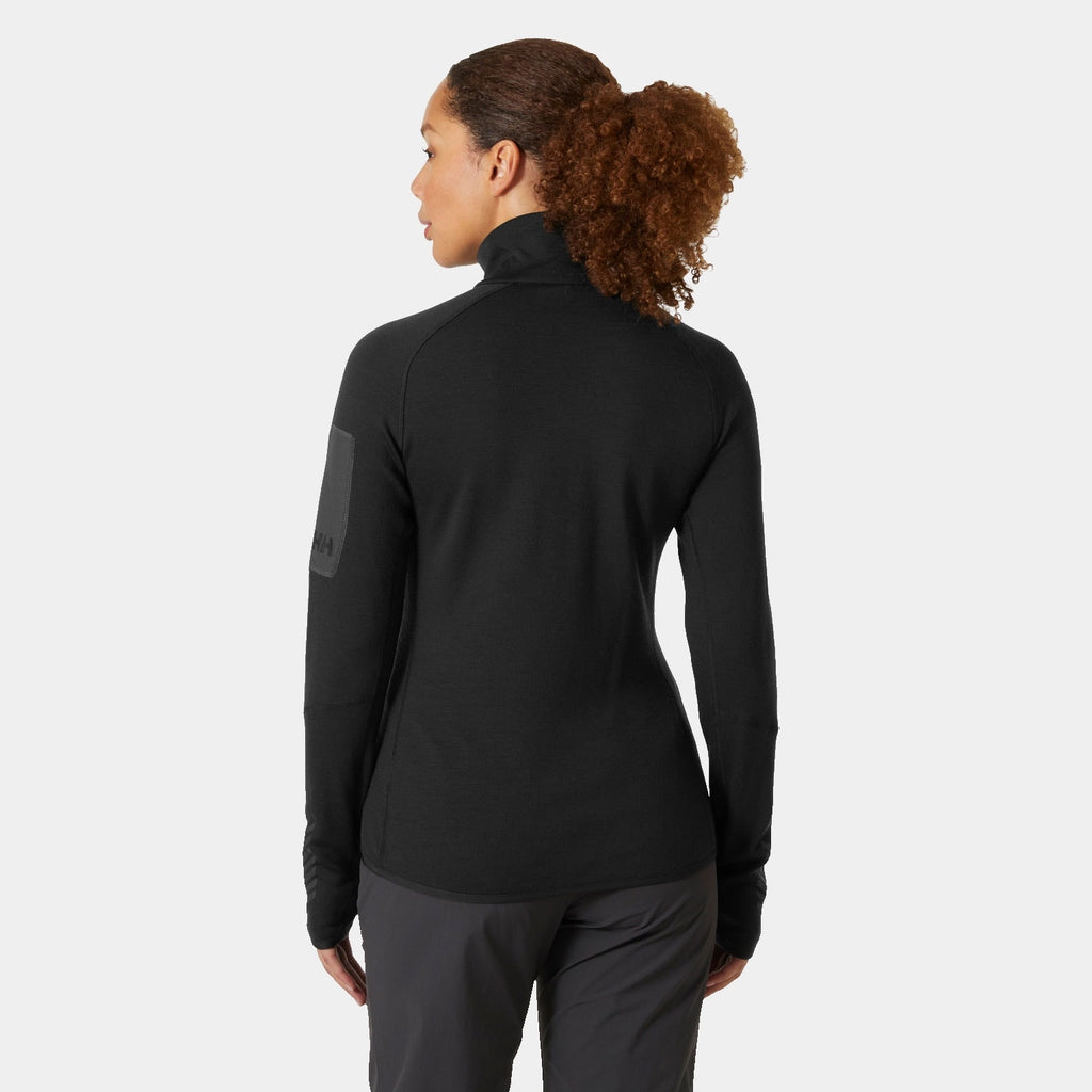 W LIFA MERINO MIDLAYER 1/2 ZIP, BLACK, L