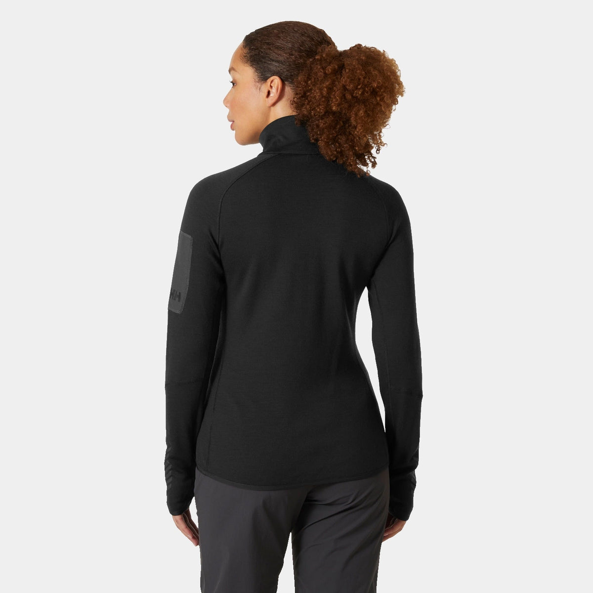 W LIFA MERINO MIDLAYER 1/2 ZIP, BLACK, L