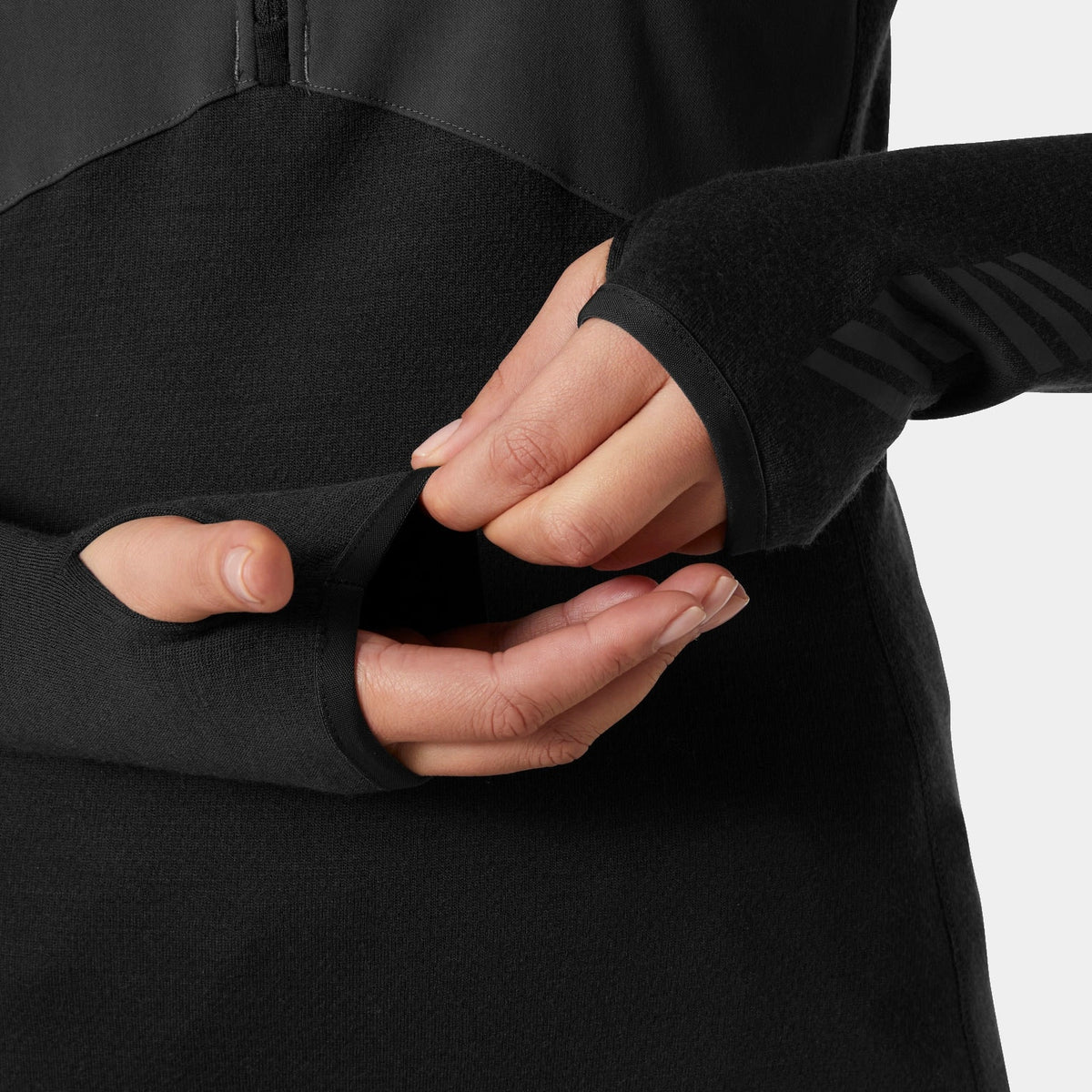 W LIFA MERINO MIDLAYER 1/2 ZIP, BLACK, L