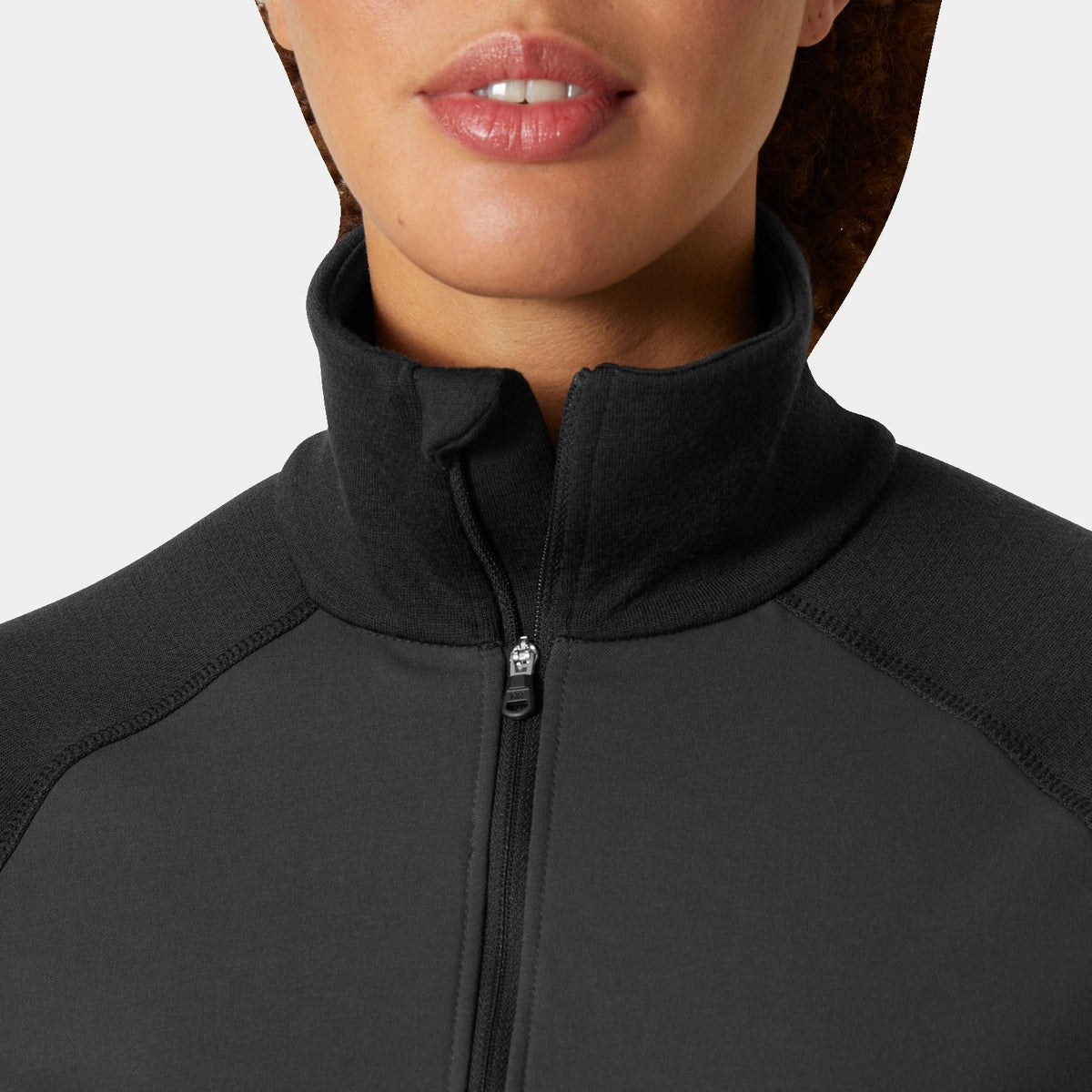W LIFA MERINO MIDLAYER 1/2 ZIP, BLACK, L