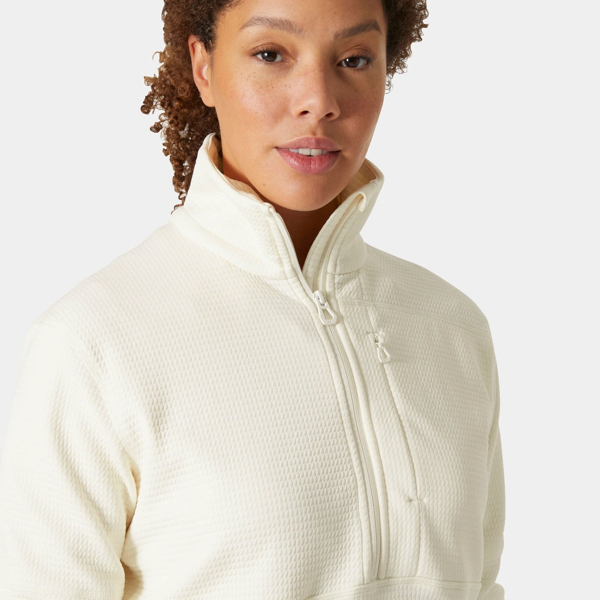 W EVOLVED AIR 1/2 ZIP, SNOW, L