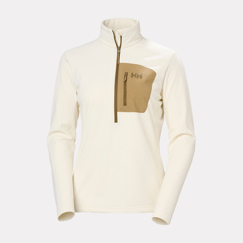 W VERSALITE 1/2 ZIP FLEECE, SNOW, L