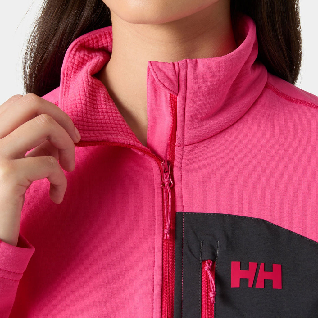 W VERSALITE 1/2 ZIP FLEECE, HOT PINK, L