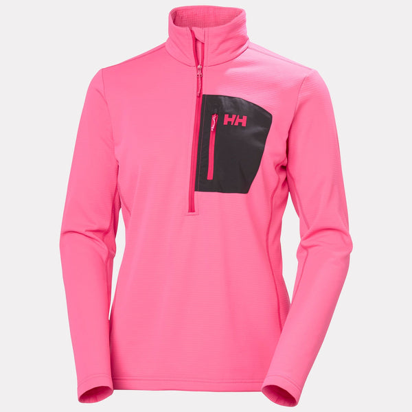 W VERSALITE 1/2 ZIP FLEECE, HOT PINK, L