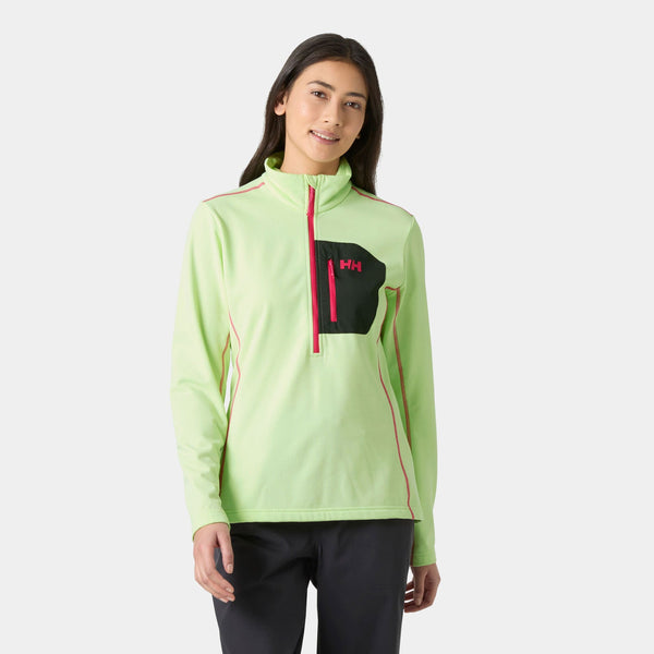 W VERSALITE 1/2 ZIP FLEECE, WASHED LIME, L