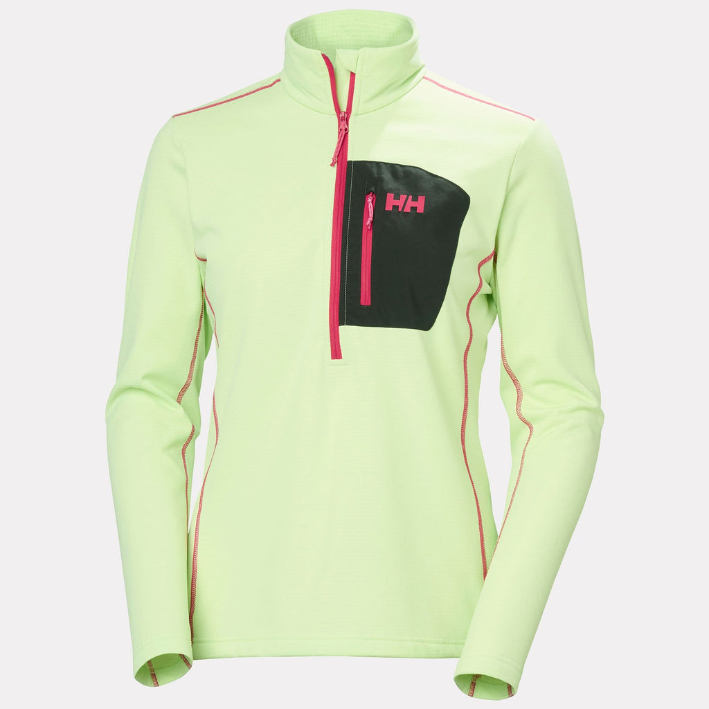 W VERSALITE 1/2 ZIP FLEECE, WASHED LIME, L