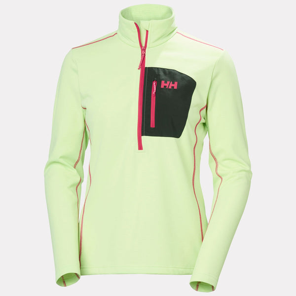 W VERSALITE 1/2 ZIP FLEECE, WASHED LIME, L